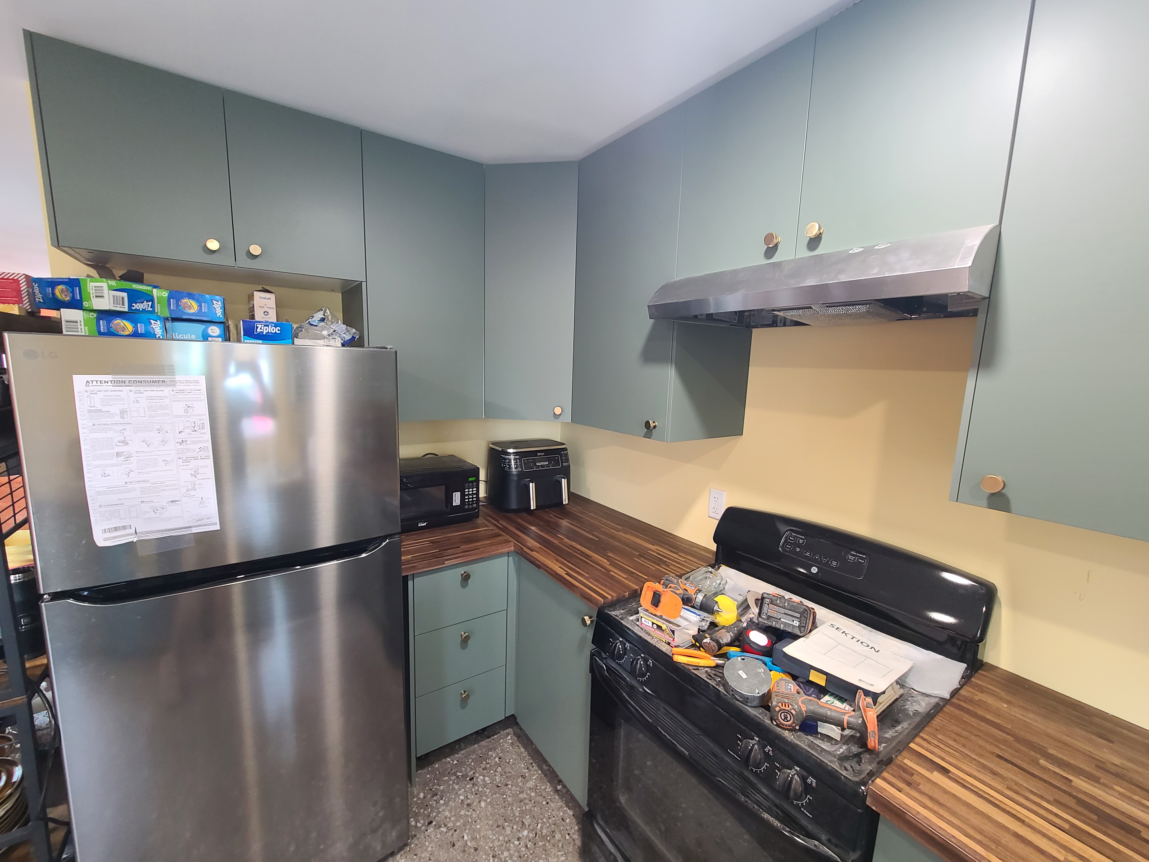 New Green Kitchen - After